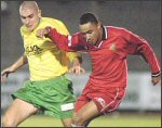 Robert Charles in action against Hitchin last season